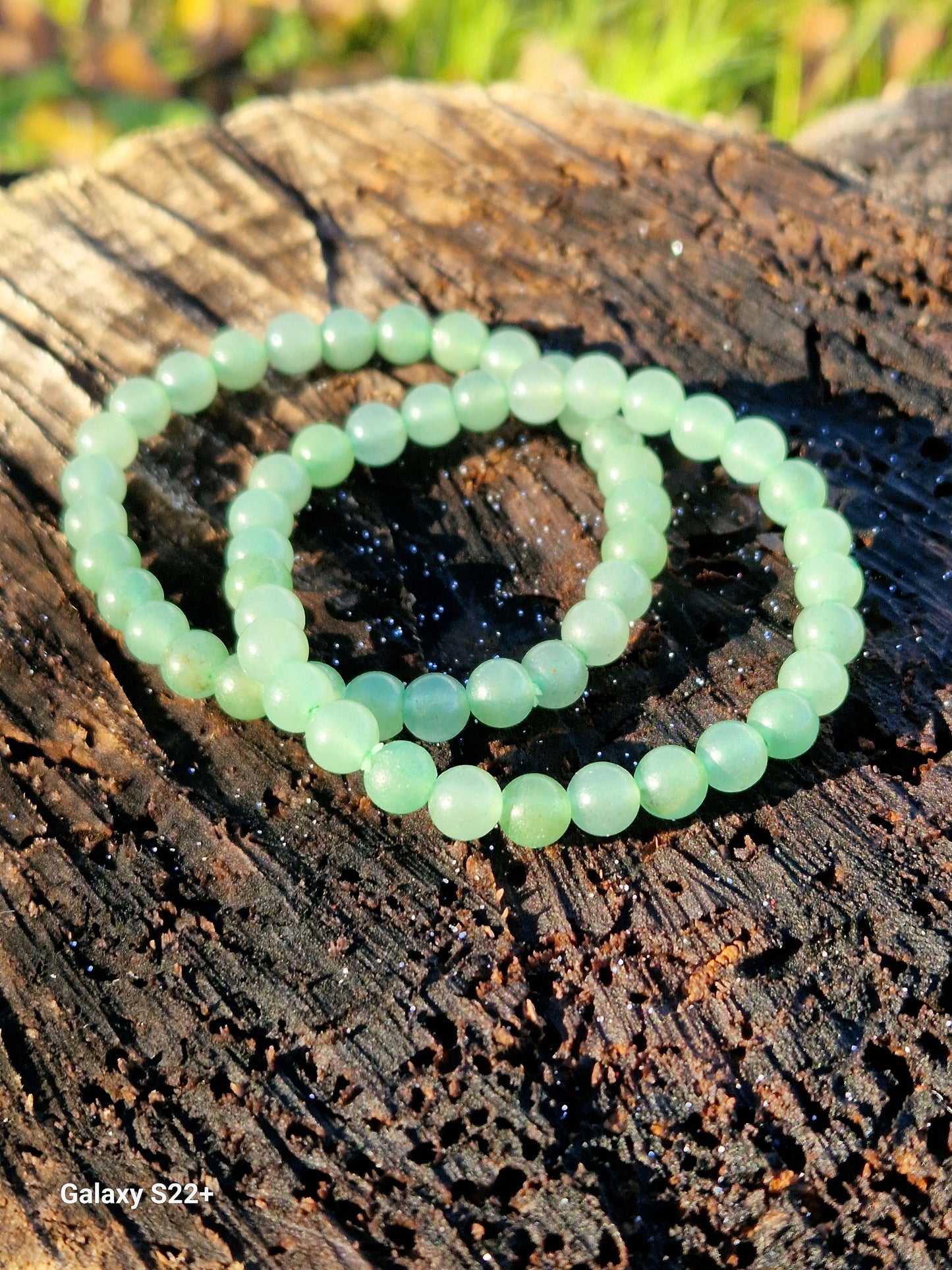 Bracciale 6 mm avventurina verde pietra naturale