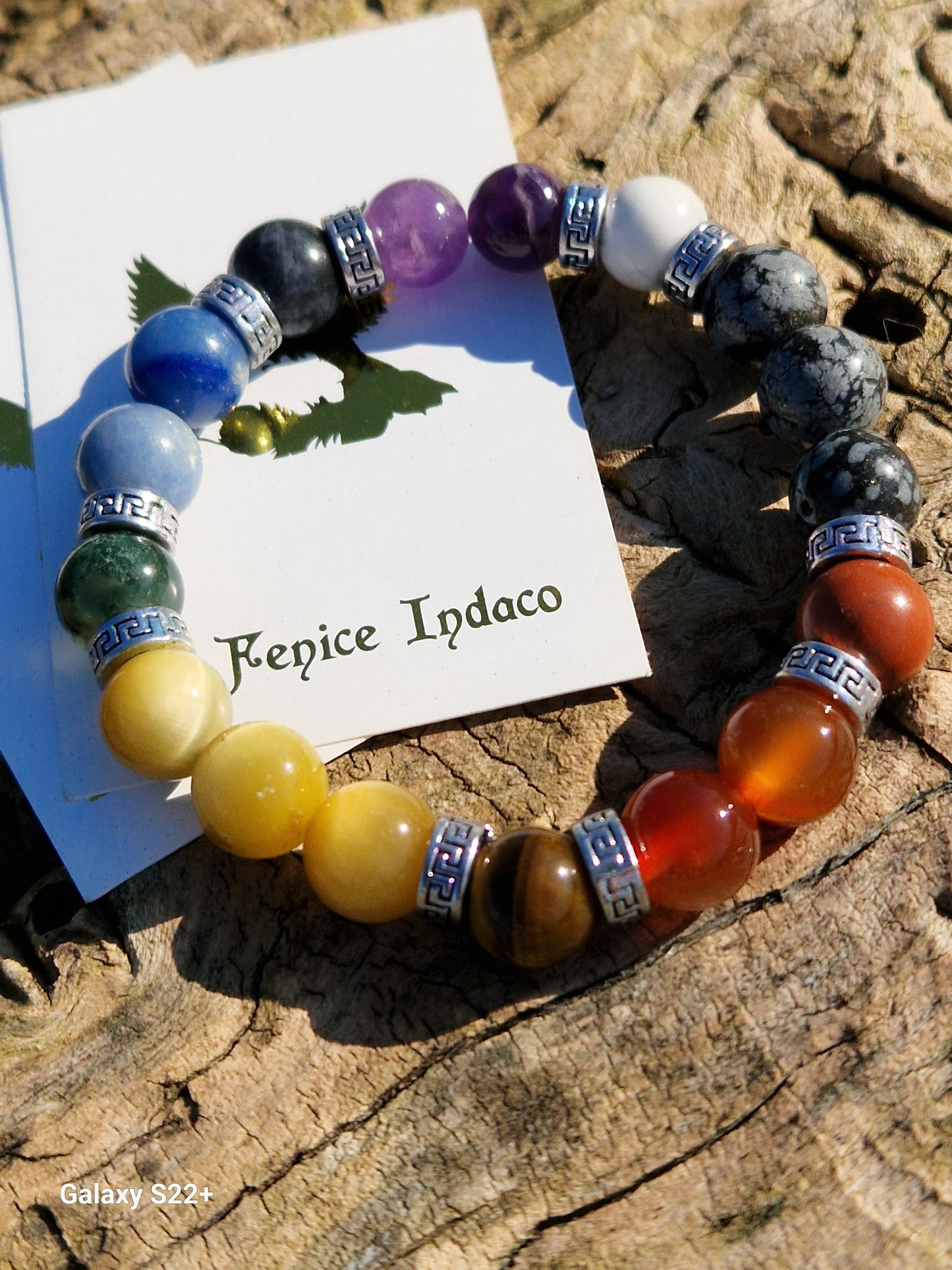 Bracciale in pietra naturale sette chakra