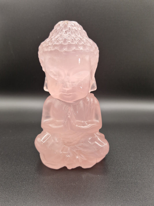 Baby Buddha quarzo rosa pietra naturale