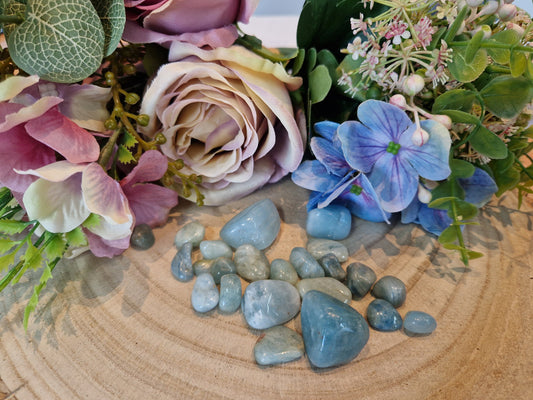 Acquamarina pietra naturale burattata