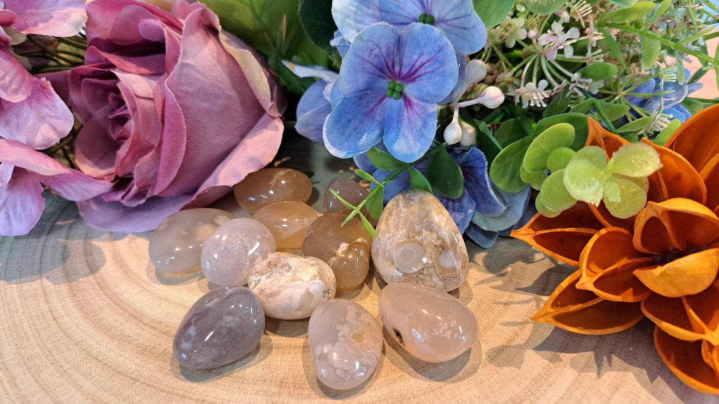 Agata Fiore pietra naturale burattata