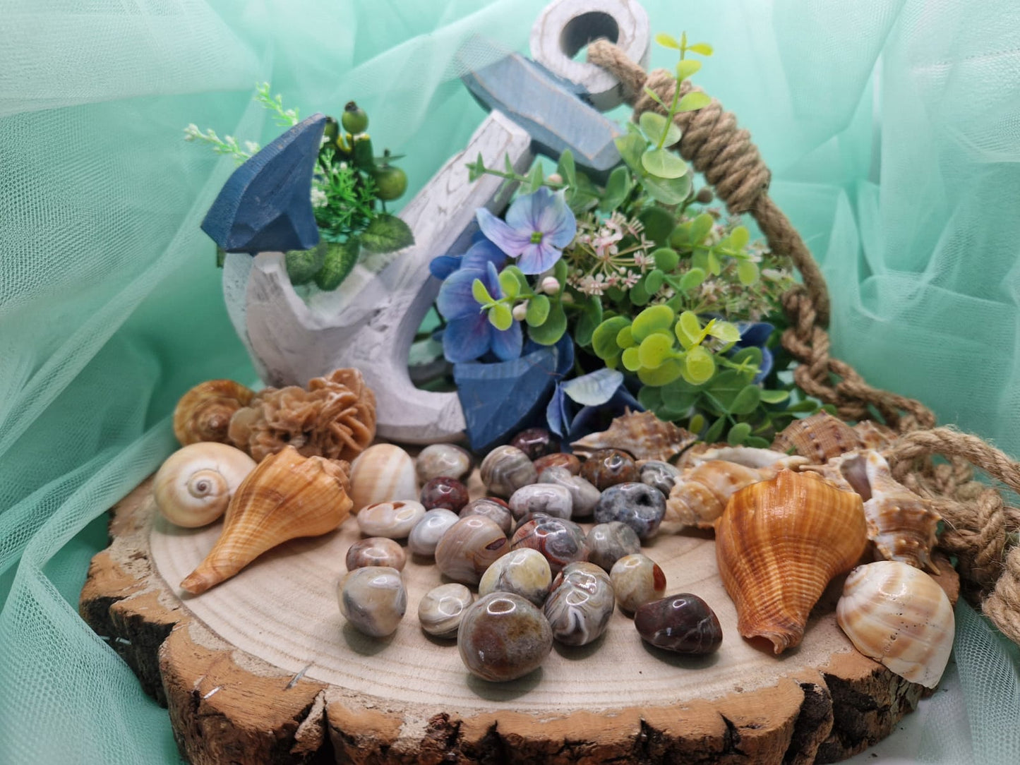 Agata Lace pietra naturale burattata