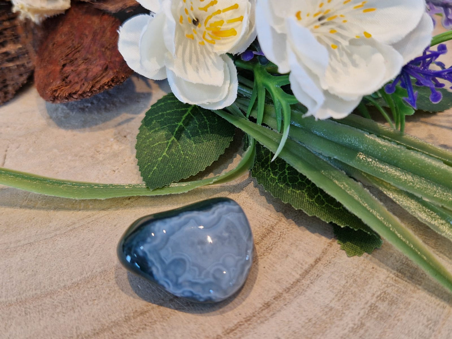 Agata Muschiata pietra naturale burattata