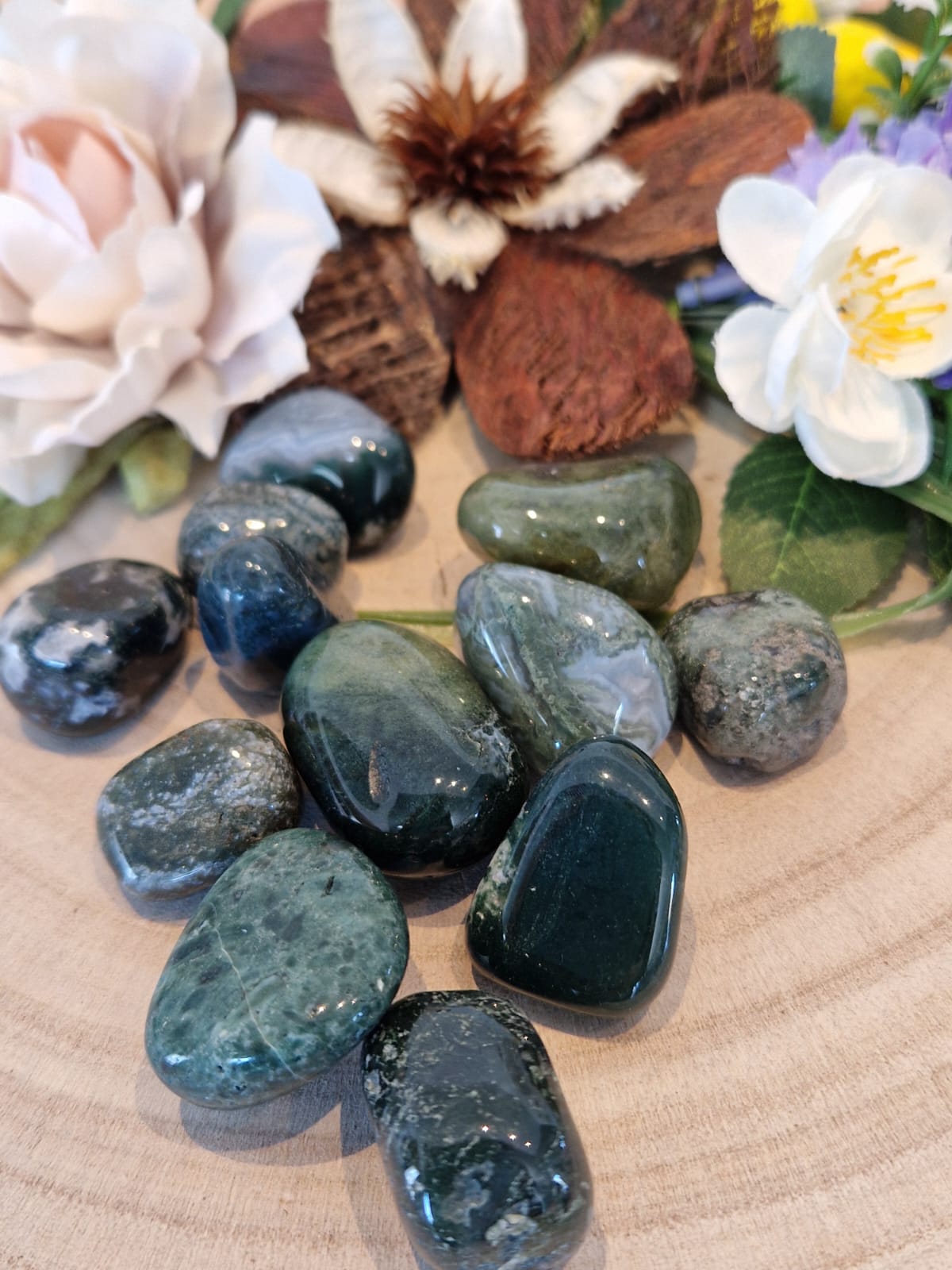 Agata Muschiata pietra naturale burattata