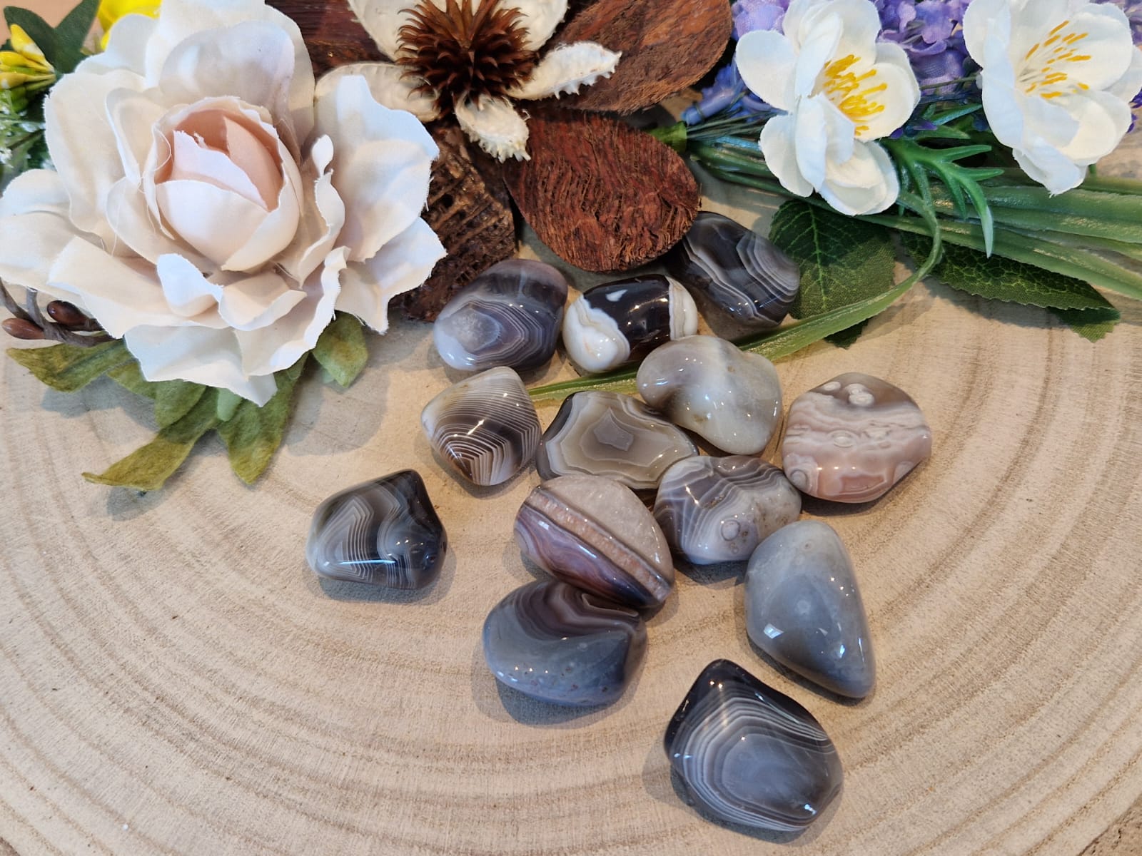 Agata botswana pietra naturale burattata