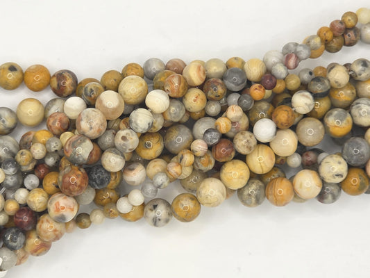 Agata Lace filo tondo liscio pietra naturale