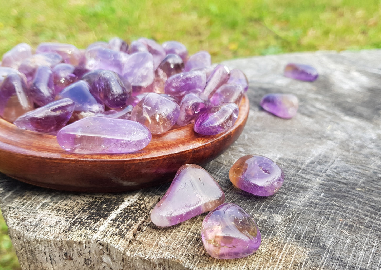 Ametrino pietra naturale burattata