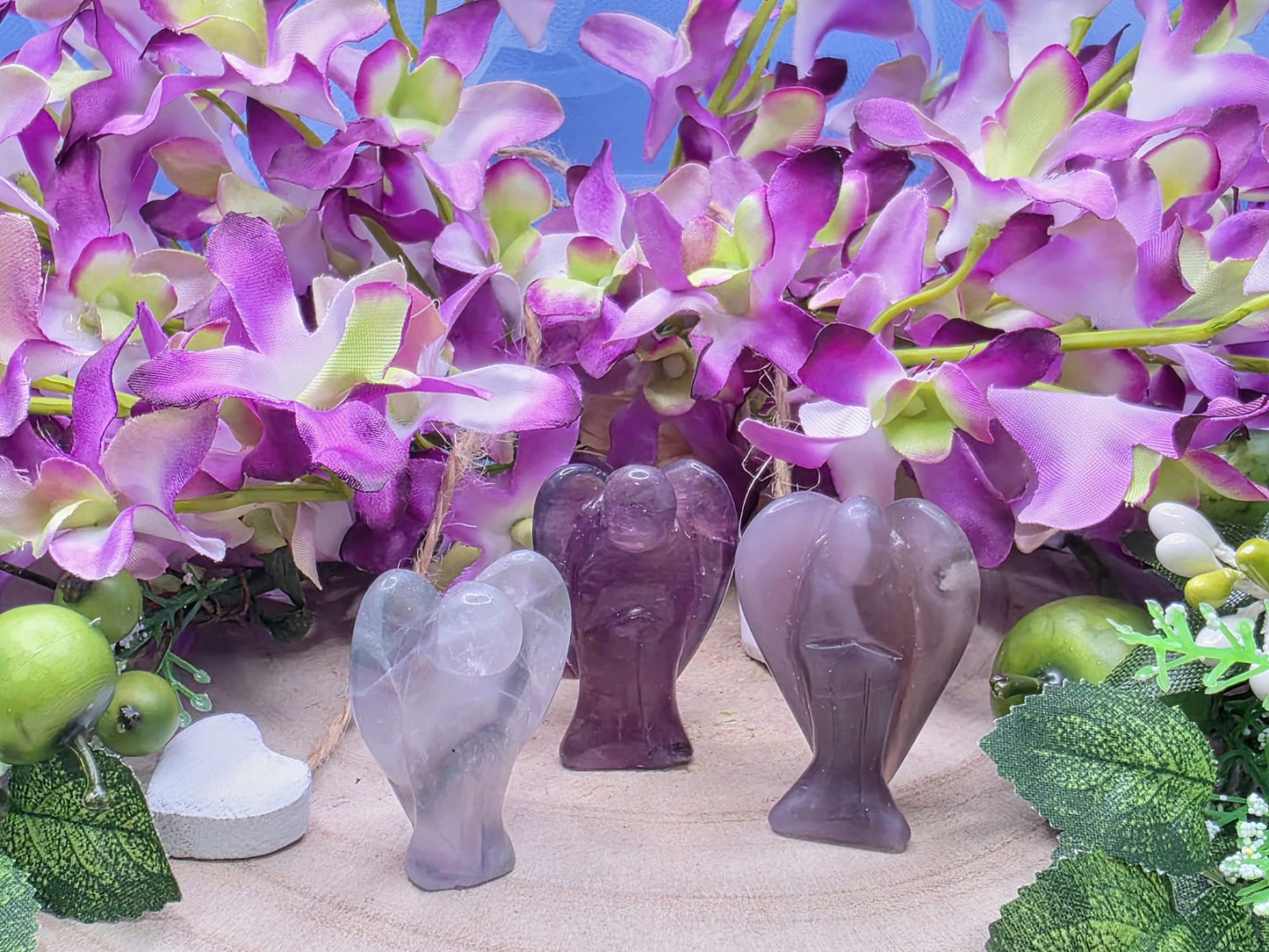 Angelo in Fluorite naturale 