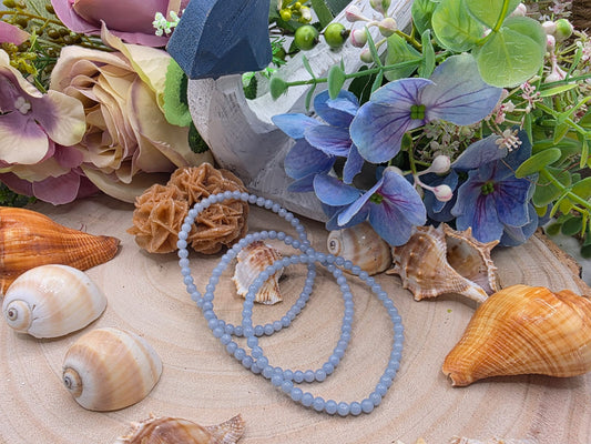 bracciale 4mm Angelite naturale 