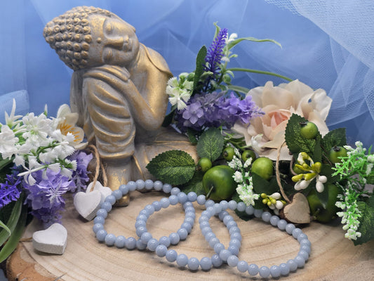 Bracciale 6mm angelite naturale