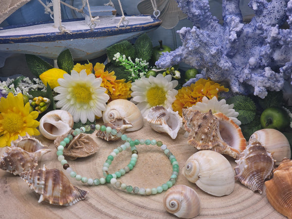Bracciale 4mm Crisoprasio naturale