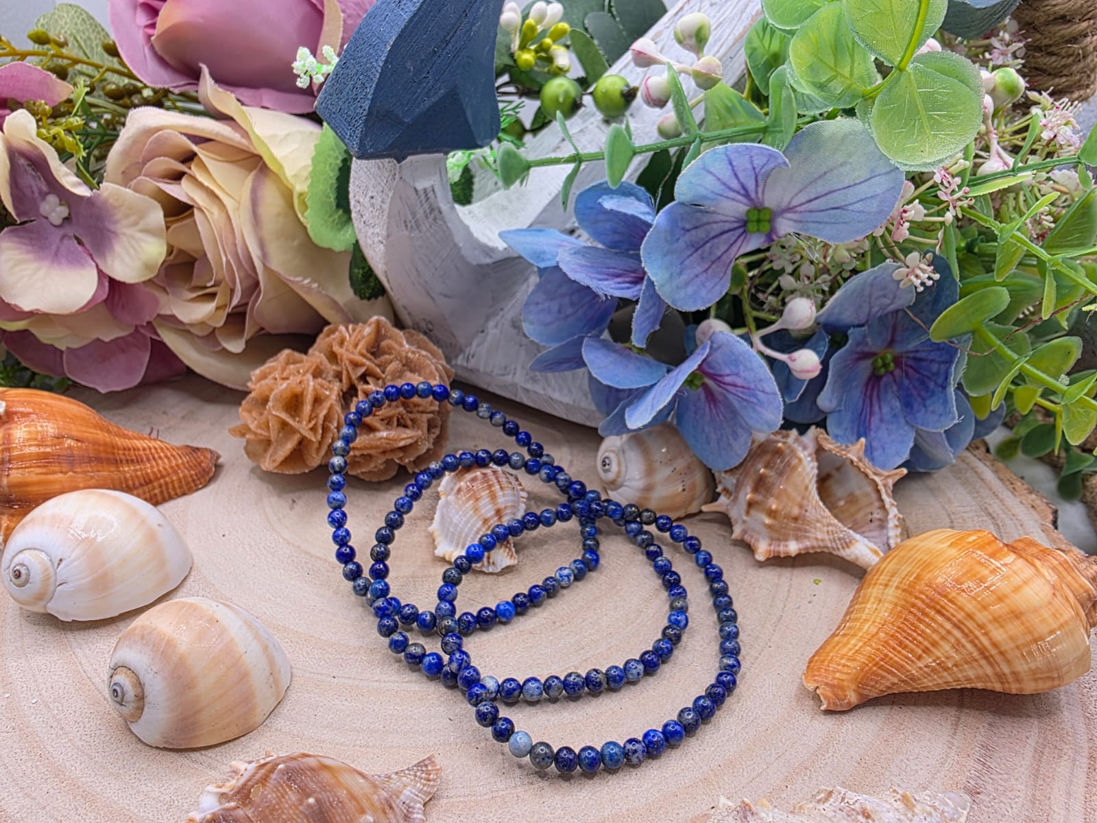 Bracciale 4mm Lapislazzuli naturale