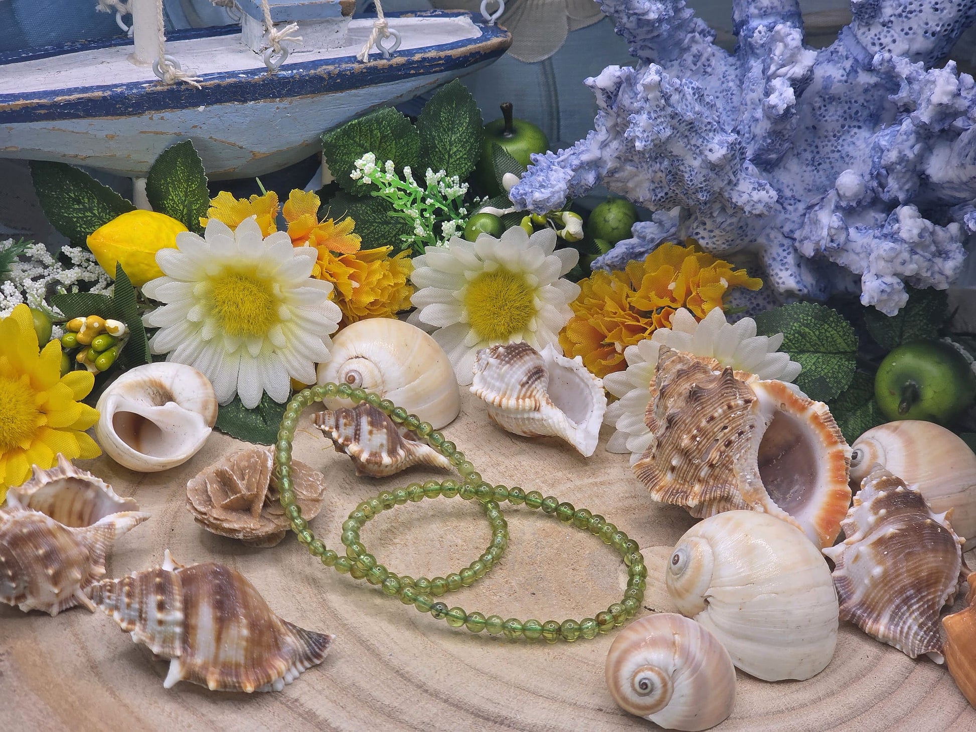 Bracciale 4mm Olivina naturale