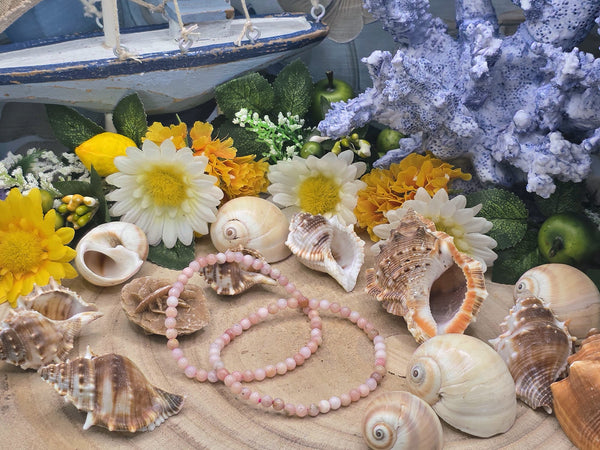 Bracciale 4mm Opale rosa naturale