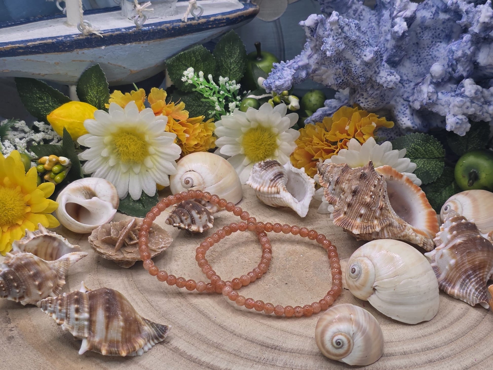 Bracciale 4mm Pietra del sole naturale