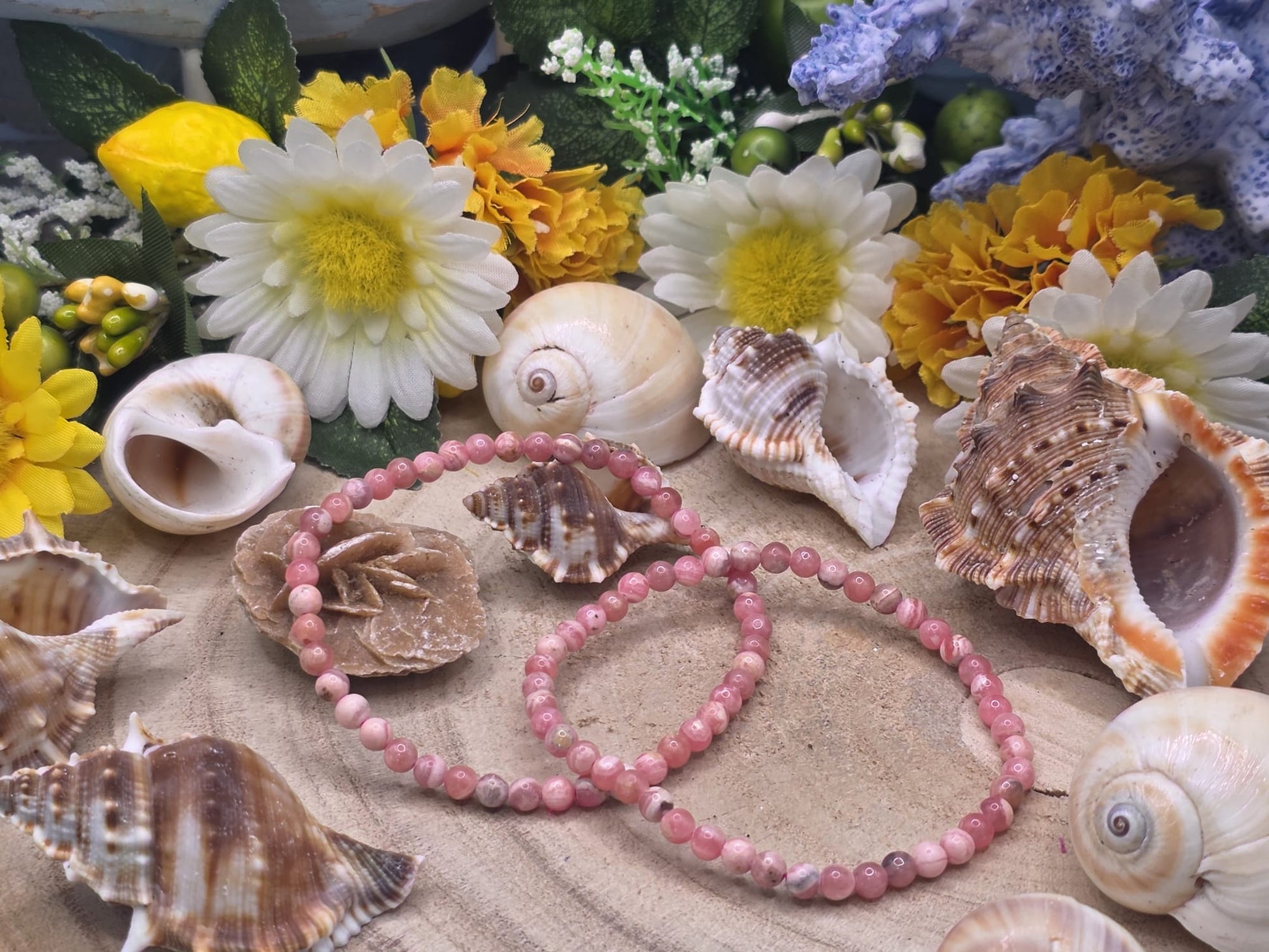 Bracciale 4mm Rodocrosite naturale 2