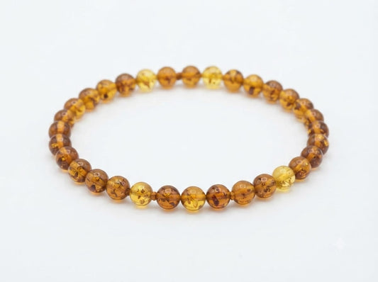 Bracciale 6mm Ambra naturale dettaglio