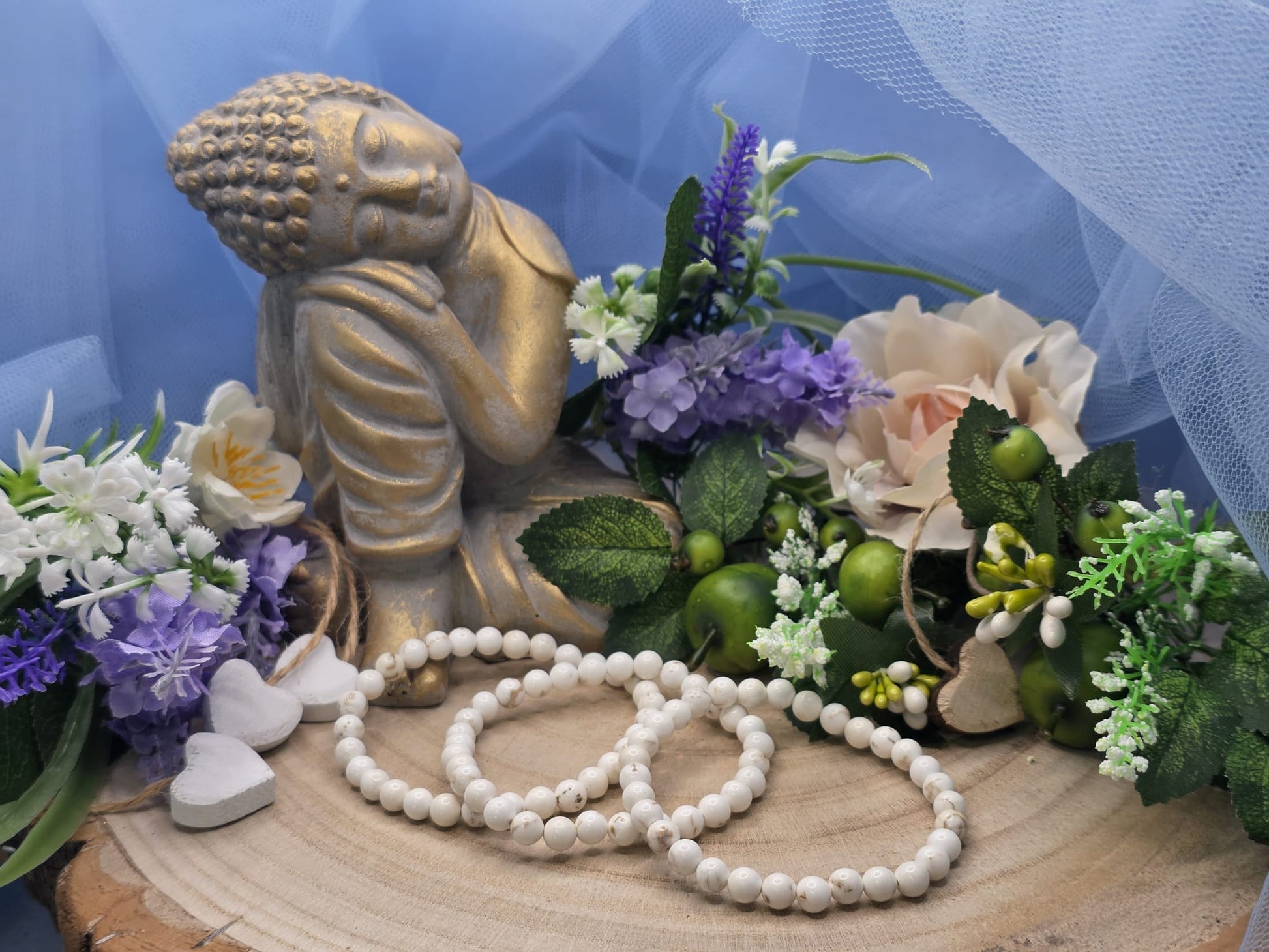 Bracciale 6mm Magnesite naturale