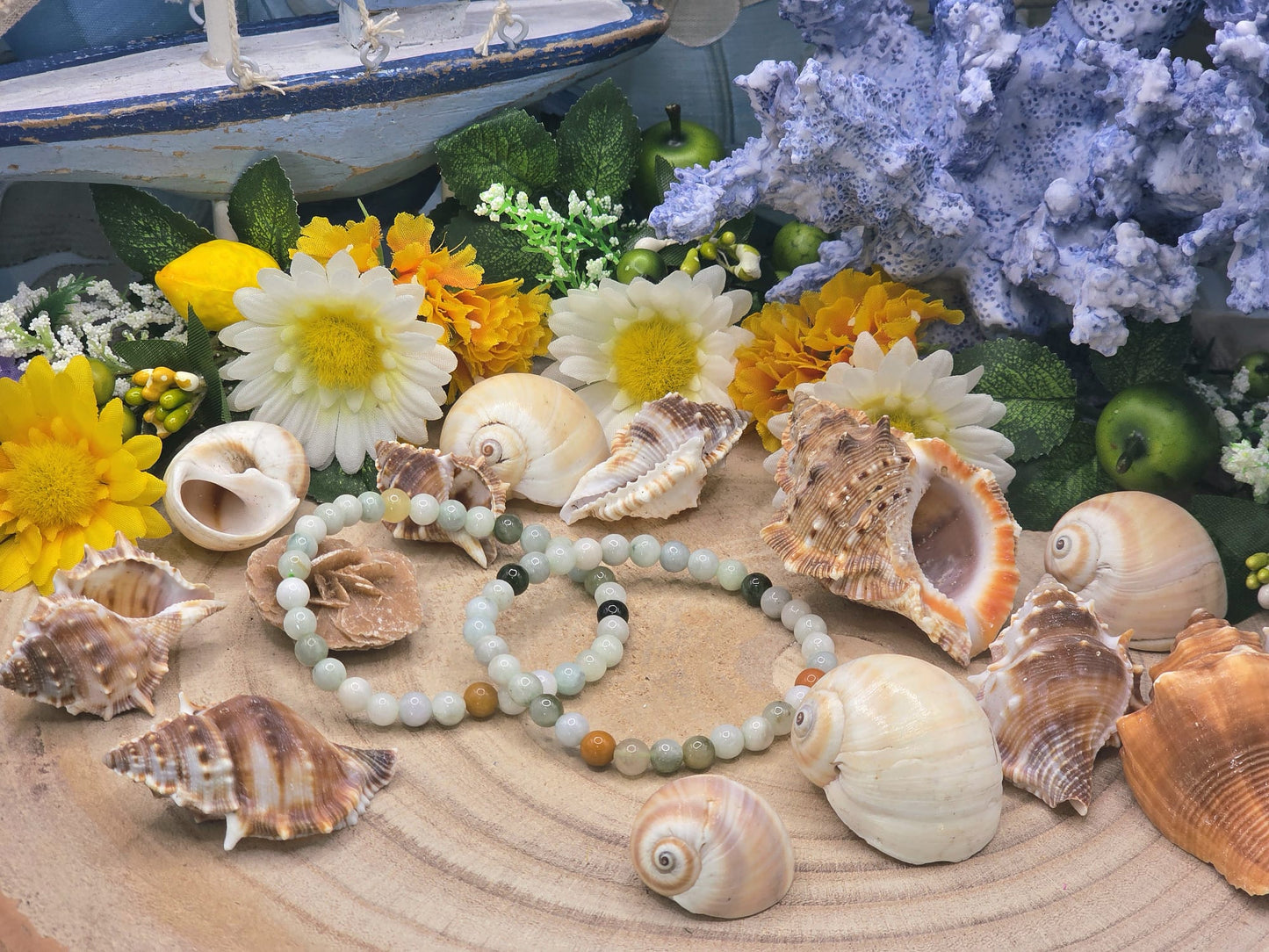 Bracciale 6mm in Giada naturale 