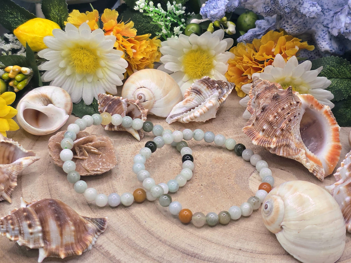 Bracciale 6mm in Giada naturale 2
