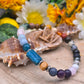 Bracciale 7 Chakra e Apatite blu naturale