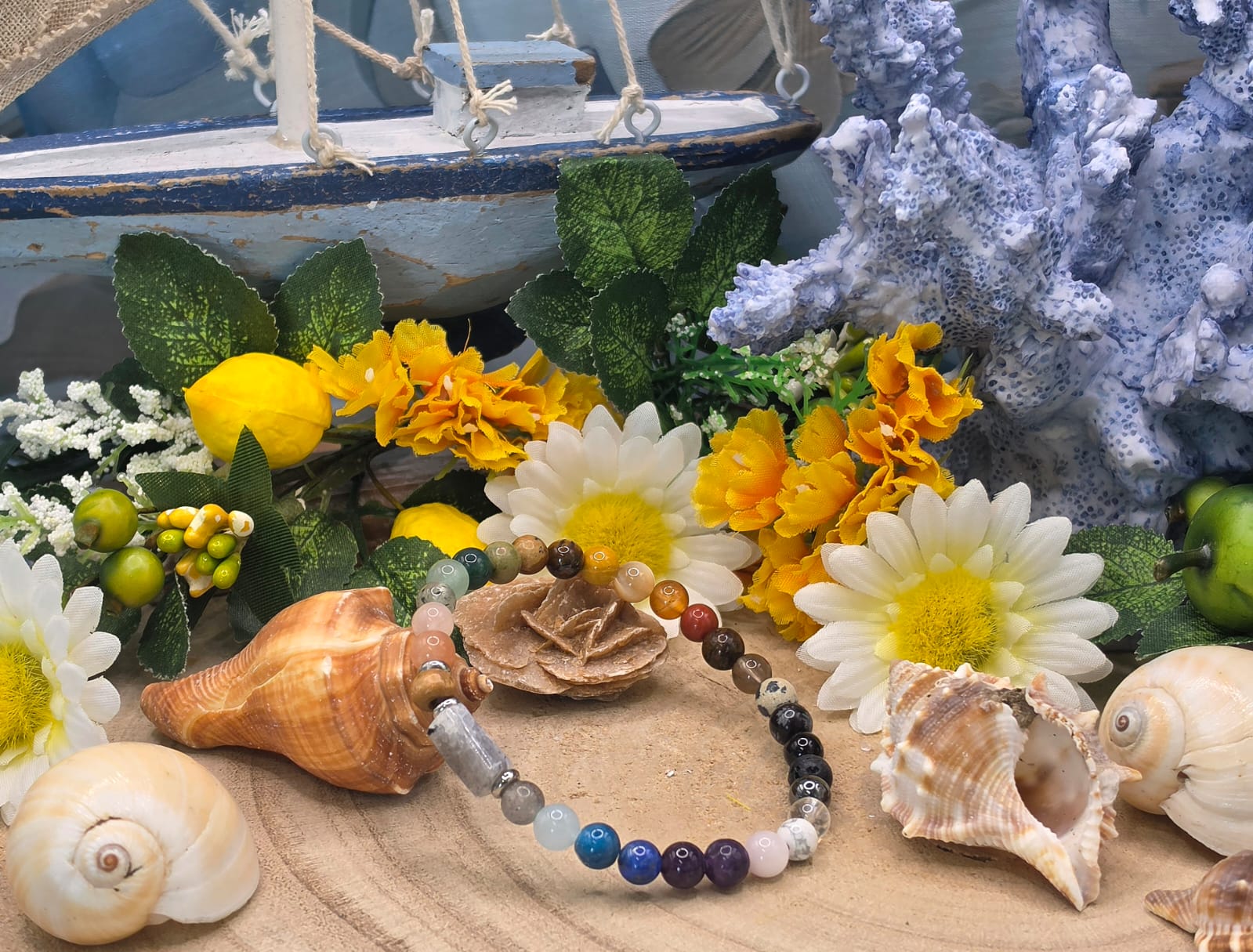 Bracciale 7 Chakra e Labradorite naturale