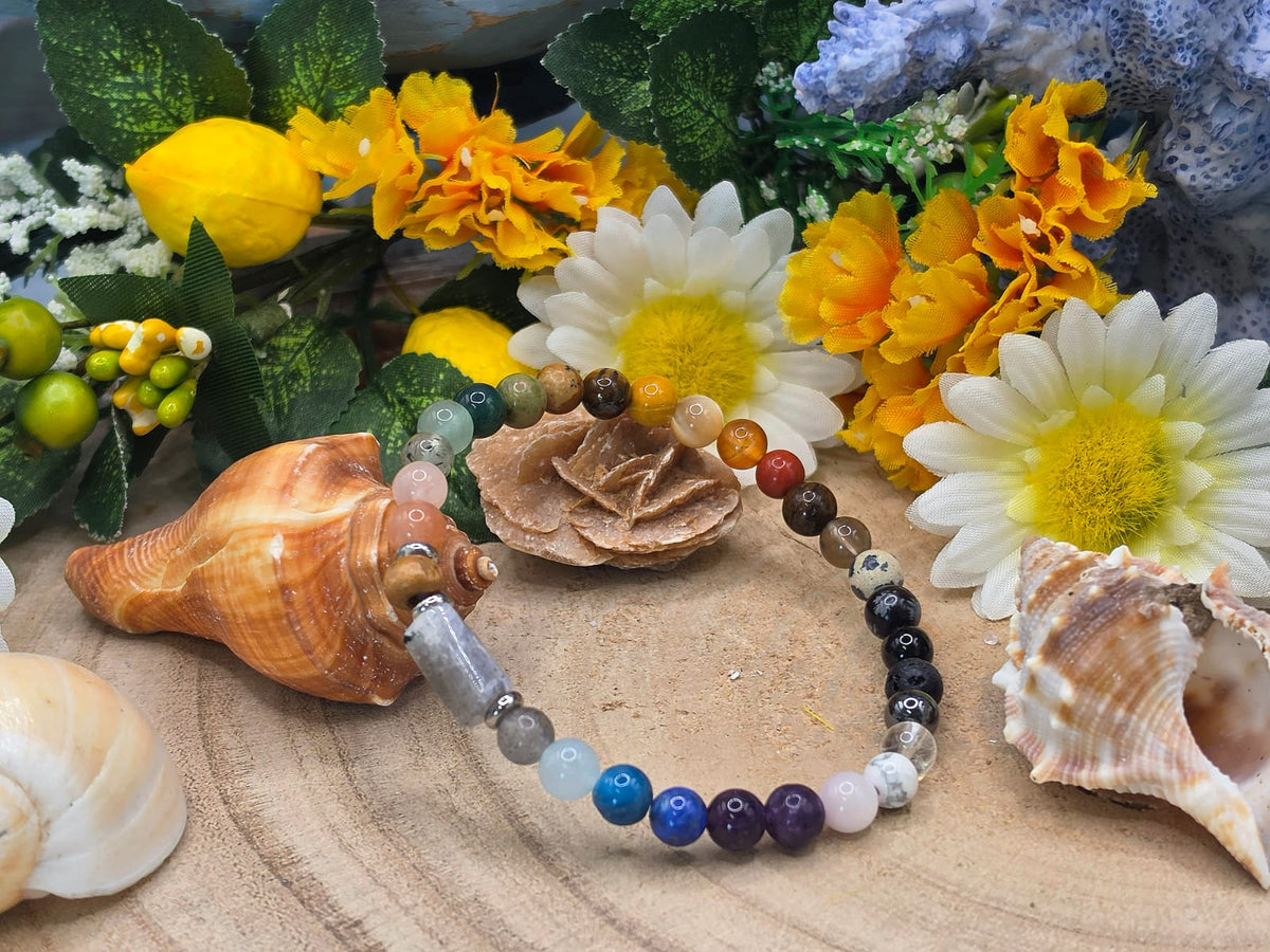 Bracciale 7 Chakra e Labradorite naturale