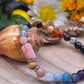 Bracciale 7 Chakra e Opale rosa naturale