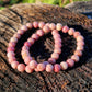 Bracciale 8 mm rodonite pietra naturale