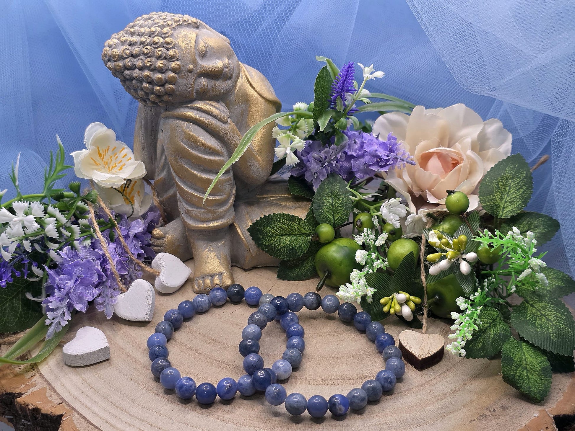 Bracciale 8mm Sodalite naturale