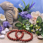 Bracciale 8mm diaspro rosso pietra naturale