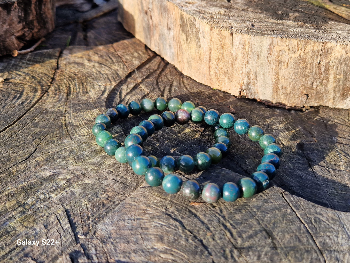 Bracciale 8mm eliotropio pietra naturale