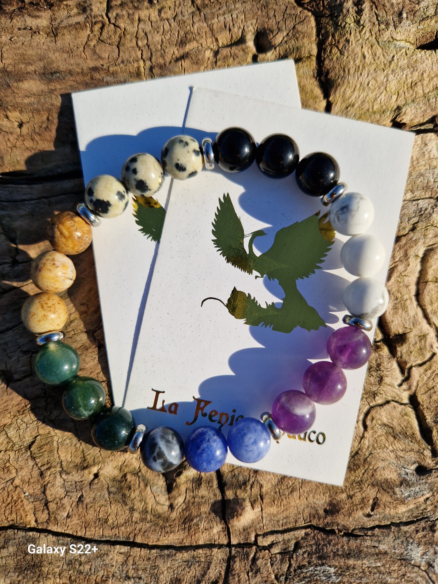 Bracciale 8mm pietra naturale sette chakra