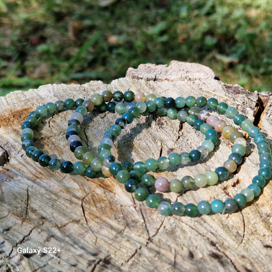 Bracciale Agata Muschiata 4mm