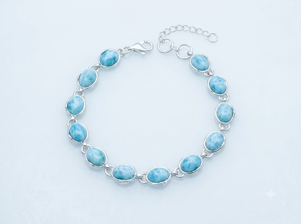 Bracciale_Larimar_naturale_su_argento_dettaglio_2