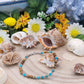 Bracciale Turchese e Pietra paesina naturale