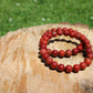 Bracciale 8 mm diaspro rosso pietra naturale
