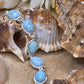 Bracciale in Larimar naturale su argento dettaglio