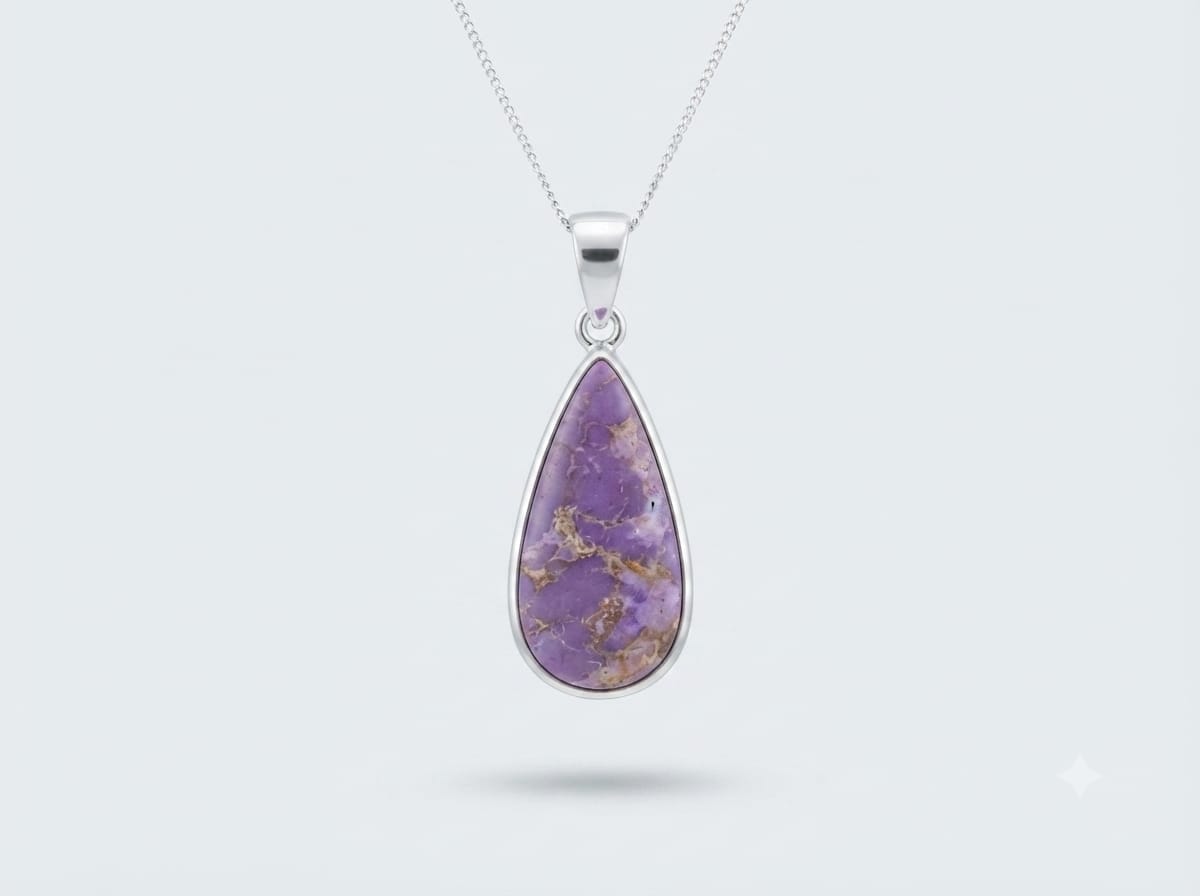 Ciondolo Fosfosiderite naturale dettaglio