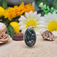 Ciondolo Serafinite naturale su argento 4