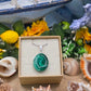 Ciondolo burattato Malachite naturale