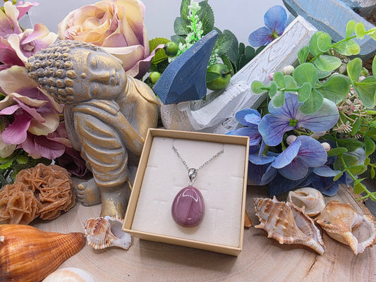 Ciondolo burattato mookaite pietra naturale 