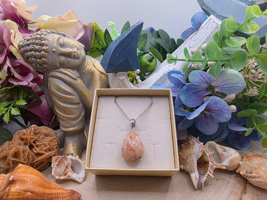 Ciondolo burattato pietra del sole pietra naturale