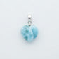 Ciondolo cuore piccolo Larimar e argento dettaglio