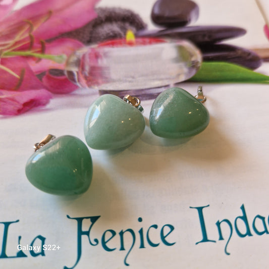 Ciondolo cuoricino avventurina verde