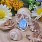 Ciondolo goccia in Larimar su argento