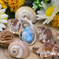 Ciondolo goccia in Larimar su argento dettaglio