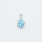 Ciondolo ovale grande in Larimar naturale dettaglio