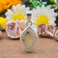 Ciondolo rombo Quarzo  rutilato naturale su argento