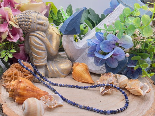 Collana Sodalite 4mm pietra naturale